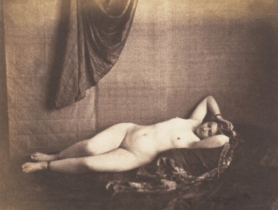 [卧姿裸体]，1851年至1853年。 作者 Julien Vallou de Villeneuve