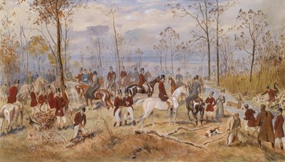 猎狐，约1890年 作者 朱利叶斯·布拉斯来自