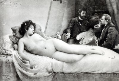 埃米尔佐拉（1840-1902）在艺术家的工作室，1891年 作者 Julius C. Rolshoven