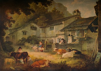 1803年，安布赛德，带牛的小屋风景 作者 朱利叶斯·凯撒·伊贝森