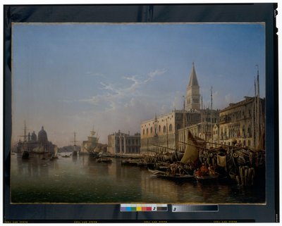 威尼斯：Riva Degli Schiavoni，与蓬塔德拉多加纳一起向西看 作者 朱利叶斯·爱德华·威廉·赫尔夫特