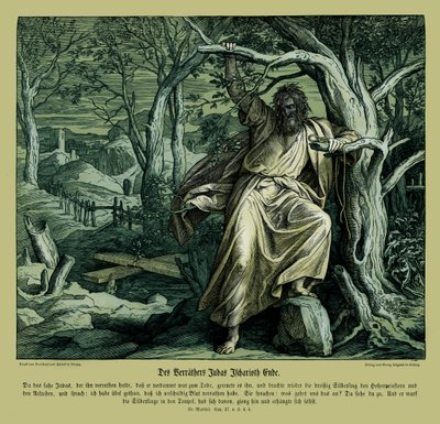 加略人犹大之死，《马太福音》中的内容 作者 朱利叶斯·施诺尔·冯·卡洛斯菲尔德