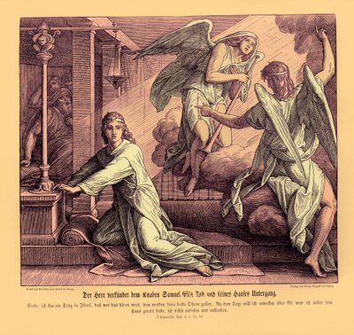 撒母耳收到以利死亡的预言 作者 朱利叶斯·施诺尔·冯·卡洛斯菲尔德