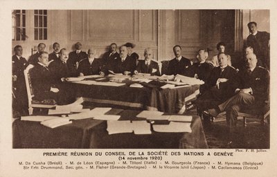 专辑“Jack Bosio - War Campaign 1917-1920”：日内瓦国际联盟理事会会议 作者 朱利安·弗莱德（Jullien FH）
