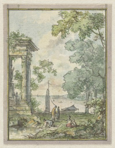 寺庙遗址景观 作者 Isaac de Moucheron（拒绝归属）