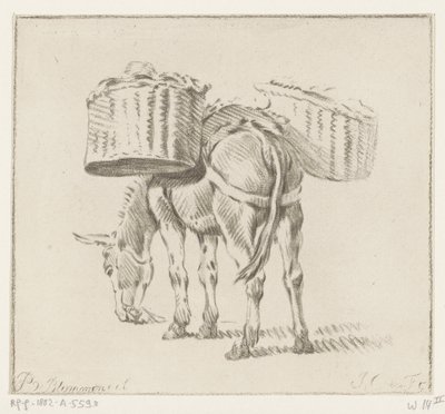 满载货物的驴子 作者 彼得·范·布洛门（Pieter van Bloemen）