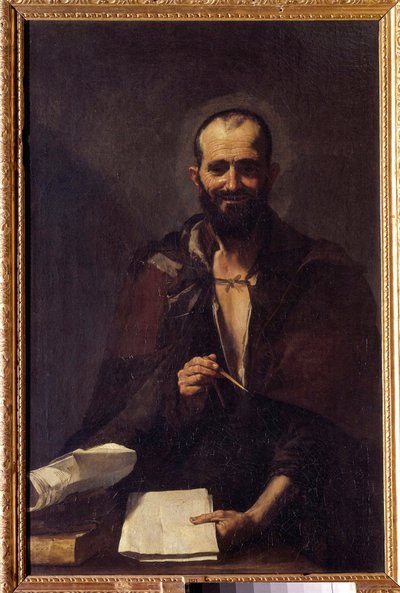 阿基米德（约公元前287-212年）的表现 绘画：Jusepe de Ribera dit Lo Spagnoletto（约1590-1652年） 17世纪 太阳。125x81厘米 马德里，普拉多博物馆 作者 朱塞佩·德·里贝拉