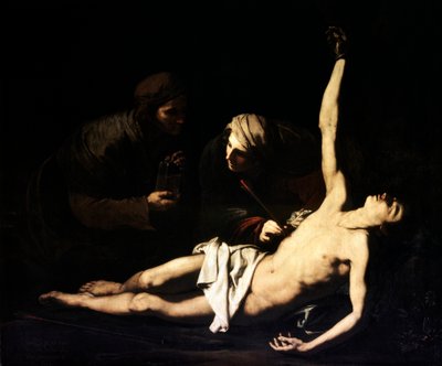 圣徒塞巴斯蒂安，艾琳和露西亚，1628年 作者 朱塞佩·德·里贝拉