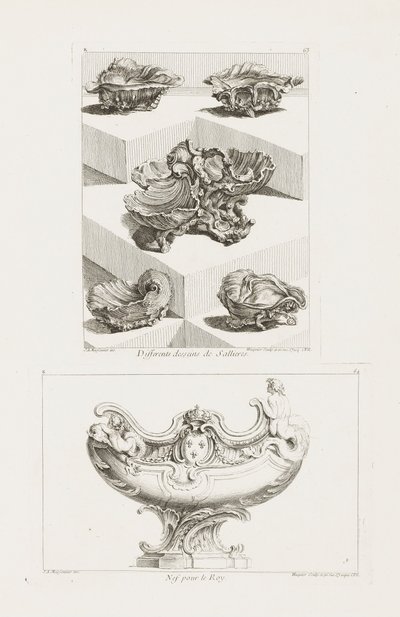 不同的Desseins de Sallieres（各种盐皿设计），pl。 Juste-Aurele工作中的63 作者 JusteAurèleMeissonnier