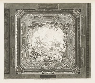 绘画天花板;同一橱柜的天花板，第四板 作者 JusteAurèleMeissonnier