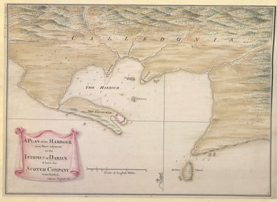 达里恩 ISTHMUS 上的港口和邻近部分的平面图，斯科特公司曾在此定居。/ I. Watson：工程师：1743 年。 作者 贾斯特利·沃森