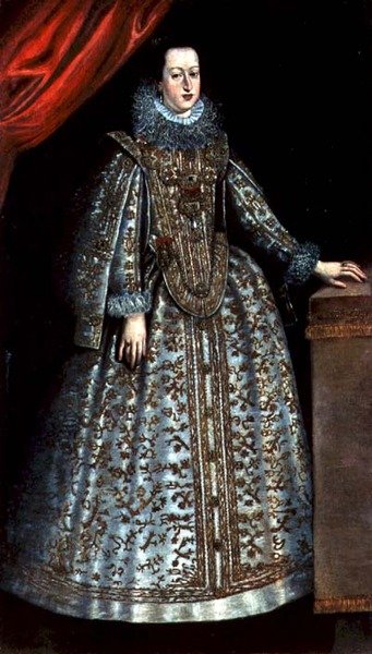 埃莱奥诺拉-冈萨加（1598-1633）的肖像，1621年后（布面油画）。 作者 Justus (after) Sustermans