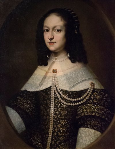 玛格丽塔-德-美第奇肖像，约 1649-50 年（布面油画） 作者 Justus Sustermans (工作室)