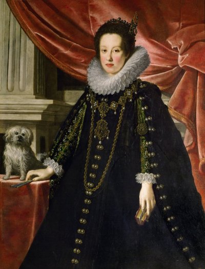 Anna de Medicis，奥地利大公夫人和一只小狗 - Anna de 