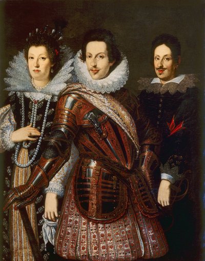 奥地利的Marie Madeleine，Cosimo II和Medici的费迪南德二世的肖像，c.1640 作者 Justus Sustermans