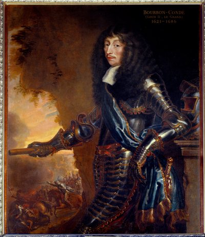 Grand Conde 的全长肖像，波旁王子路易二世 (Bourbon-Conde) (1621-1686) - Juste D