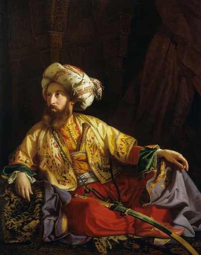 黎巴嫩埃米尔，1843年。 作者 约瑟夫·博尔索斯（JózsefBorsos）