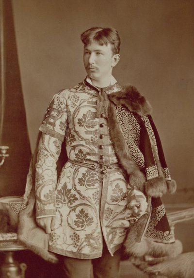 年轻的匈牙利人Magnate，c.1870-80（棕褐色照片） 作者 约瑟夫·博尔索斯（JózsefBorsos）