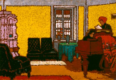室内，1909年（纸板上的油） 作者 约瑟夫·里普尔·罗奈