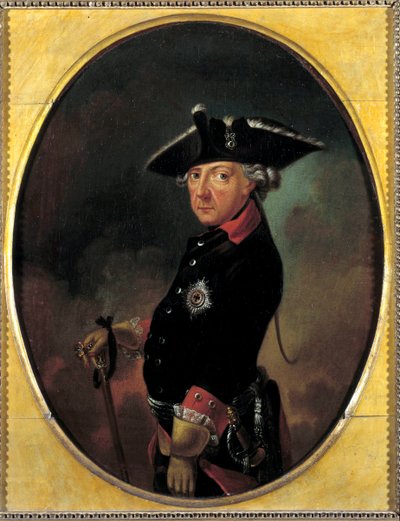 普鲁士腓特烈二世肖像 (1712-1786) K. Beeskow 绘画（19 世纪）。 十九世纪。 奥尔良。 美术博物馆 - 普鲁士腓特烈二世 (1712-1786) 的肖像，又称腓特烈大帝。 K. Beeskow 的绘画（19 世纪）。 十九世纪 作者 K. Beeskow