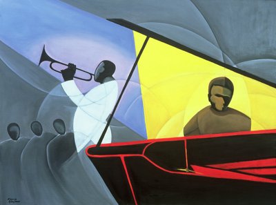 热门和酷爵士乐，2004年（油画和丙烯画布） 作者 卡里亚（Kaaria Mucherera）