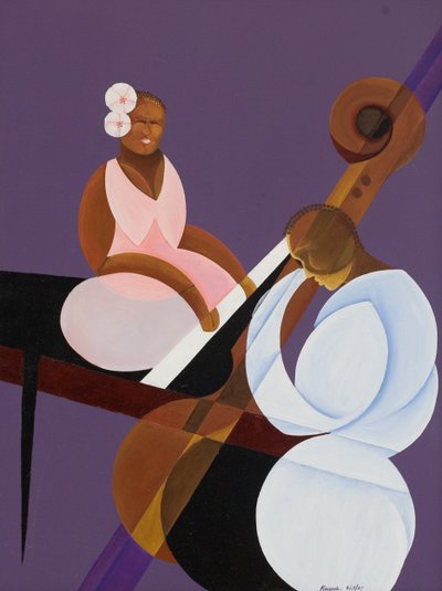 薰衣草爵士乐，2007年（画布上的油画和丙烯酸） 作者 卡里亚（Kaaria Mucherera）