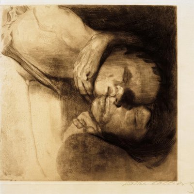 死亡，妻子和孩子 作者 凯特·珂勒惠支