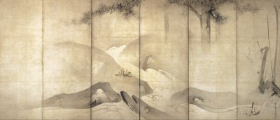 月光下的松与梅 作者 海保雄章