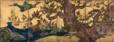 柏树屏风 作者 鹿野英德