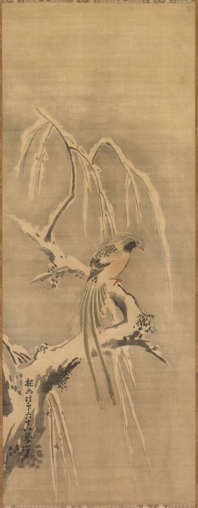 雪枝上的中国鸟 作者 Kanō Tan’yū