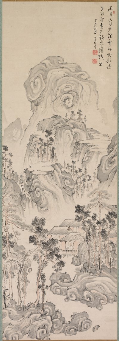 景观，1767年。 作者 菅天举