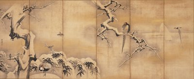 鸟类在景观，17世纪上半叶 作者 卡诺直信
