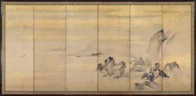 1600年代的夏季和冬季风景。 作者 卡诺直信