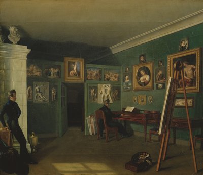 画家工作室，1830年 作者 Kapiton Selentsov