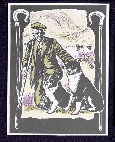 Shepherd Laddie o the Hills，1997（linocut on paper） 作者 凯伦·凯特（Karen Cater）