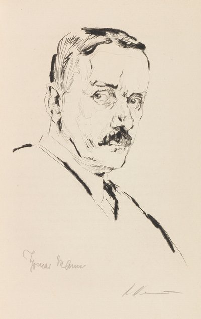 托马斯-曼的肖像 1875-1955年，1924年。 作者 卡尔·丹纳曼