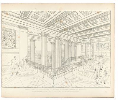 柏林阿尔特斯博物馆：楼梯景观，1852年 作者 卡尔·弗里德里希·辛克尔