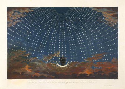 夜之女王宫殿中的星星大厅......，1847-49年。 作者 卡尔·弗里德里希·蒂勒