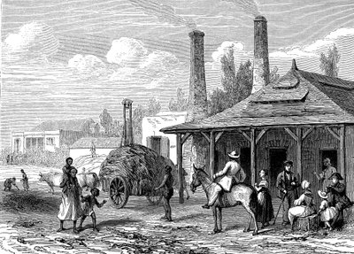 1863 年毛里求斯的制糖厂。巴黎世界报》，1863 年，出版商 作者 卡尔·吉拉德（Karl Girardet）