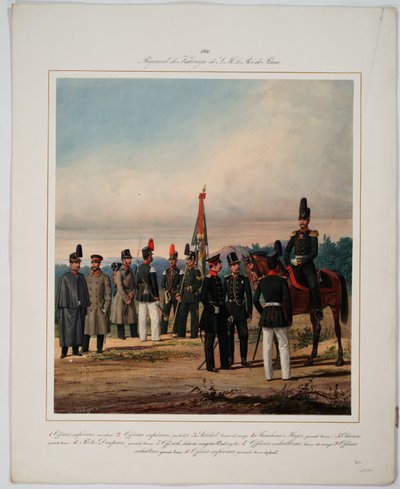 普鲁士威廉一世皇帝卡卢加第五步兵团，1861年 作者 卡尔·卡洛维奇·皮拉茨基