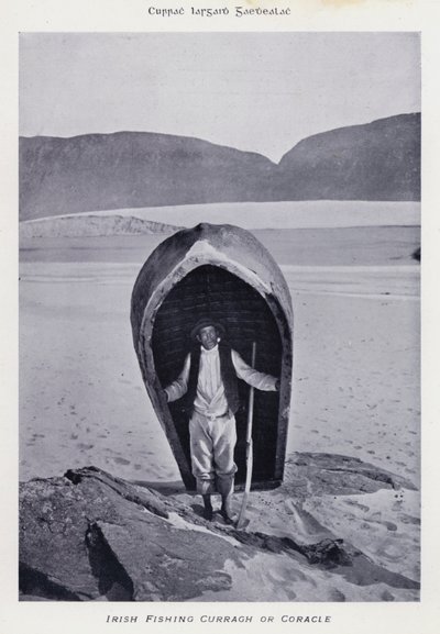 爱尔兰钓鱼咖喱或 Coracle（黑白照片） 作者 卡尔·卡洛维奇·皮拉茨基