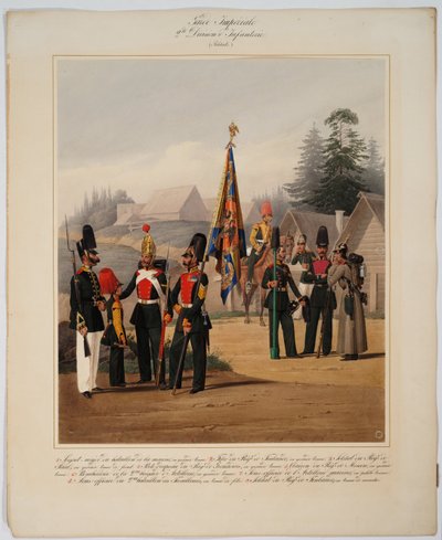 1867年，俄罗斯帝国卫队第二卫队步兵师的士兵 作者 卡尔·卡洛维奇·皮拉茨基