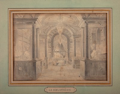 拿破仑在Chateau de Malmaison图书馆工作，c.1806 作者 卡尔·洛埃洛特·哈特维格