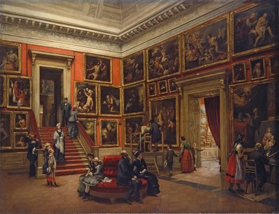 在德累斯顿画廊，1881年。 作者 Karl Louis Preusser