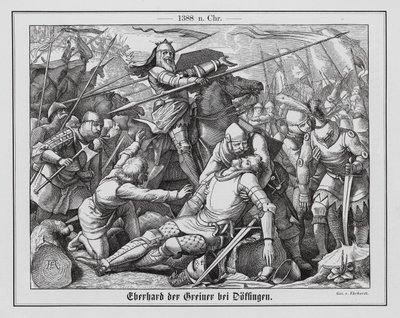 多芬根战役中的符腾堡伯爵埃伯哈德二世 作者 卡尔·路德维希·阿道夫·埃哈特