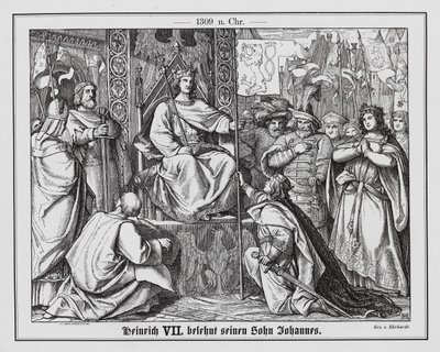 德国国王亨利七世召回其子波希米亚的约翰 作者 卡尔·路德维希·阿道夫·埃哈特