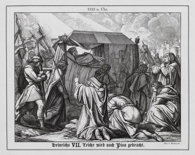 神圣罗马帝国皇帝亨利七世的遗体被运往比萨下葬 作者 卡尔·路德维希·阿道夫·埃哈特