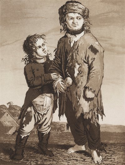 年轻的乞丐》，约1800年。 作者 卡尔·路德维希·伯恩哈德·布赫霍恩