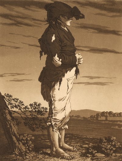 年轻的乞丐，约1800年。 作者 卡尔·路德维希·伯恩哈德·布赫霍恩