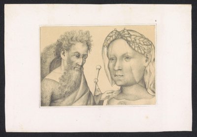 Jakobus de Meerdere en vrouw
十五世纪荷兰大师的素描和研究作品。根据保存在柏林皇家图书馆的原作绘制（系列名称） 作者 普鲁伊斯韦滕沙彭学院